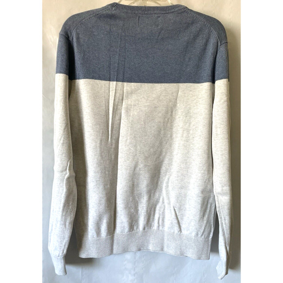 Springfield Basic Block Jerse Polo Sweater Blue 100% COTTON Melange Size M - Picture 2 of 9